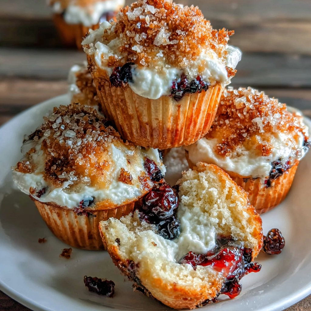 Verlockende Frühstücksmuffins mit Füllung