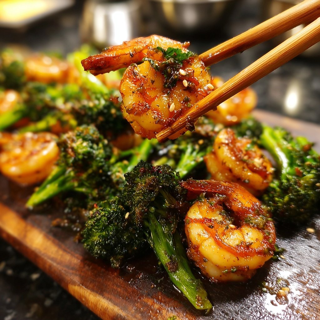 Garnelen Brokkoli Rührbraten