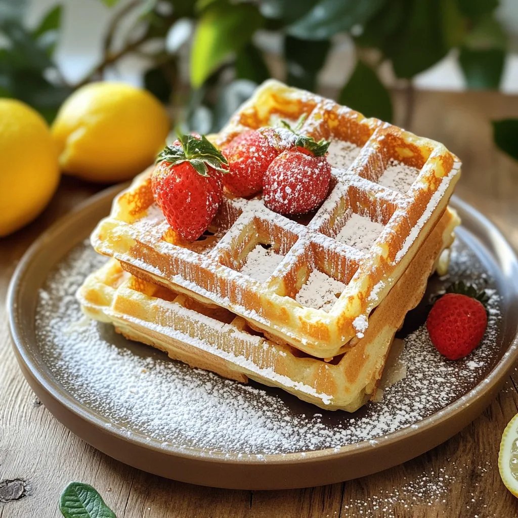 Zitronen-Quark-Waffeln