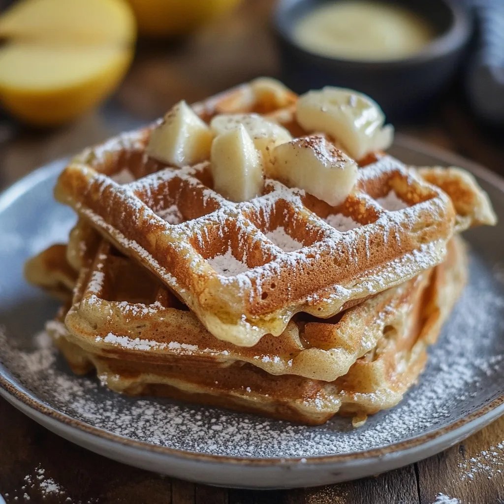 Haferlocken Apfelmus Waffeln