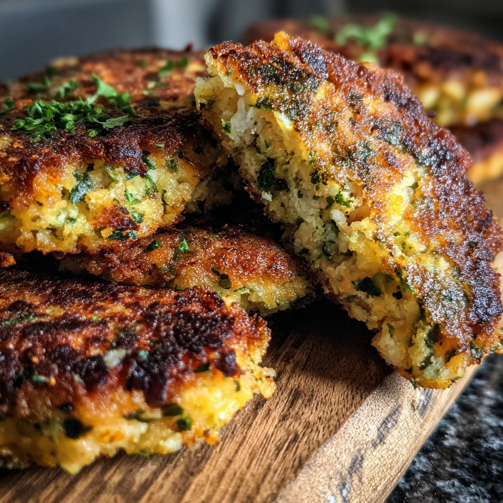 Herzhaft gefüllte Lachsfrikadellen