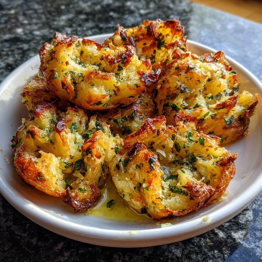 Knoblauch-Butter-Drückkartoffeln