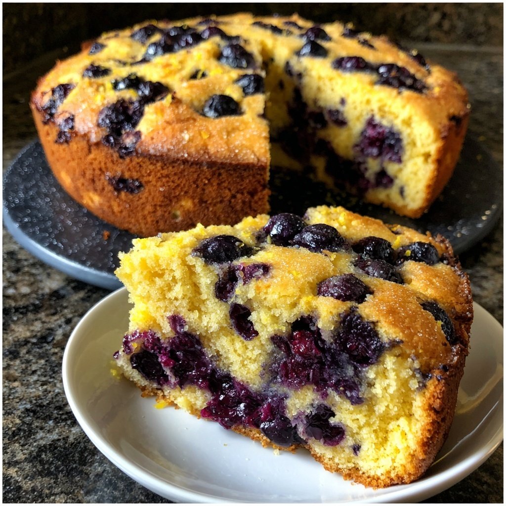 Zitrone Blaubeeren Sauerteig mit kandierter Schale