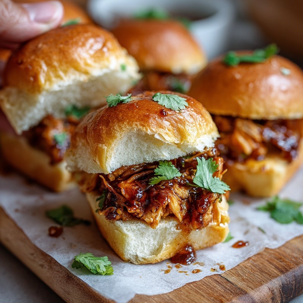 Leckere Teriyaki Hähnchen Sliders