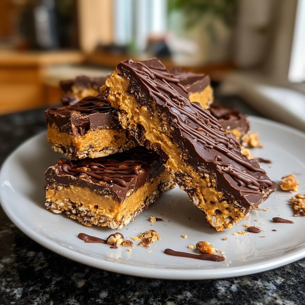 Erdnussbutter Schoko Snackriegel