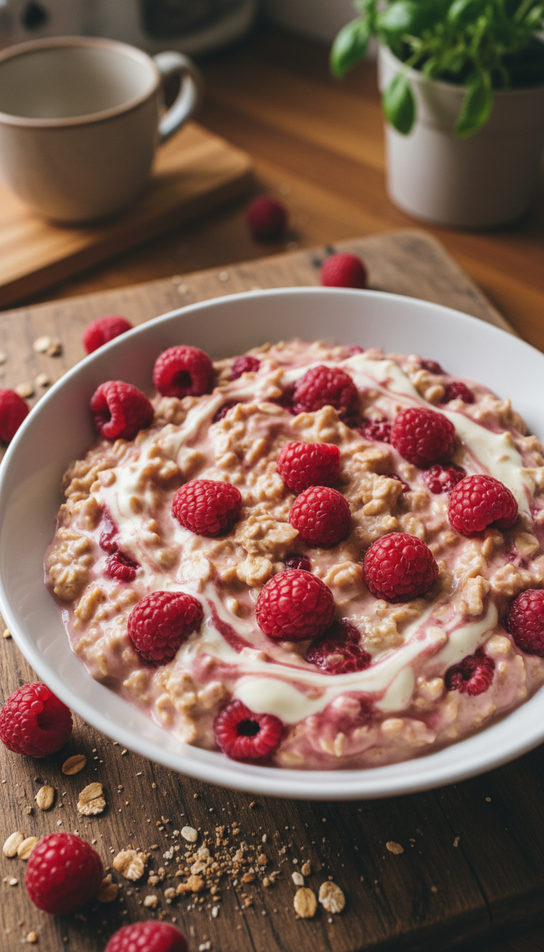 Himbeer Vanille Overnight Oats​