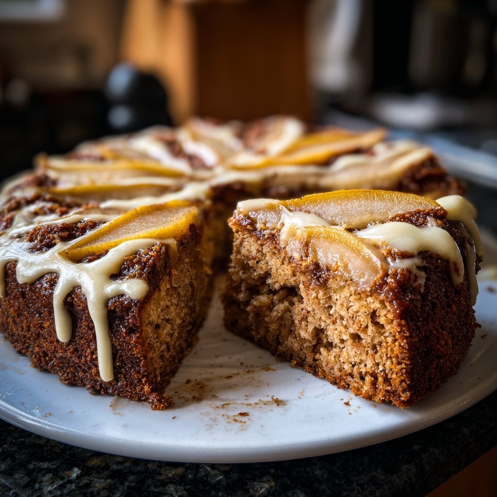 Steinbock Birne Lebkuchen Kuchen