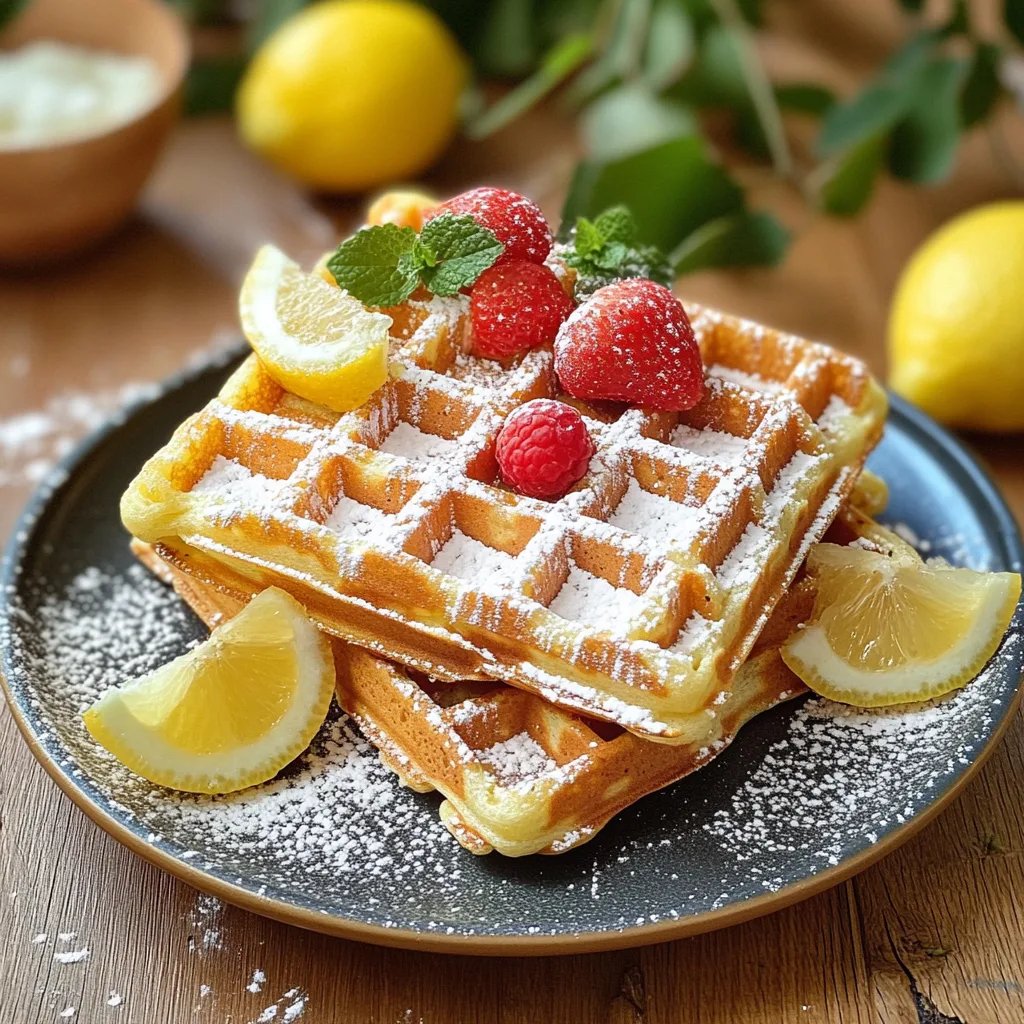 Zitronen-Quark-Waffeln