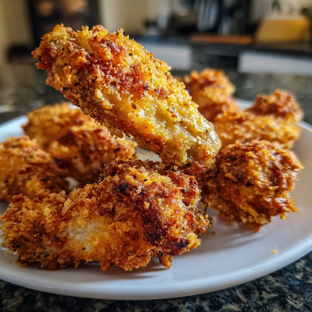 Knusprige Parmesan Knoblauch Flügel