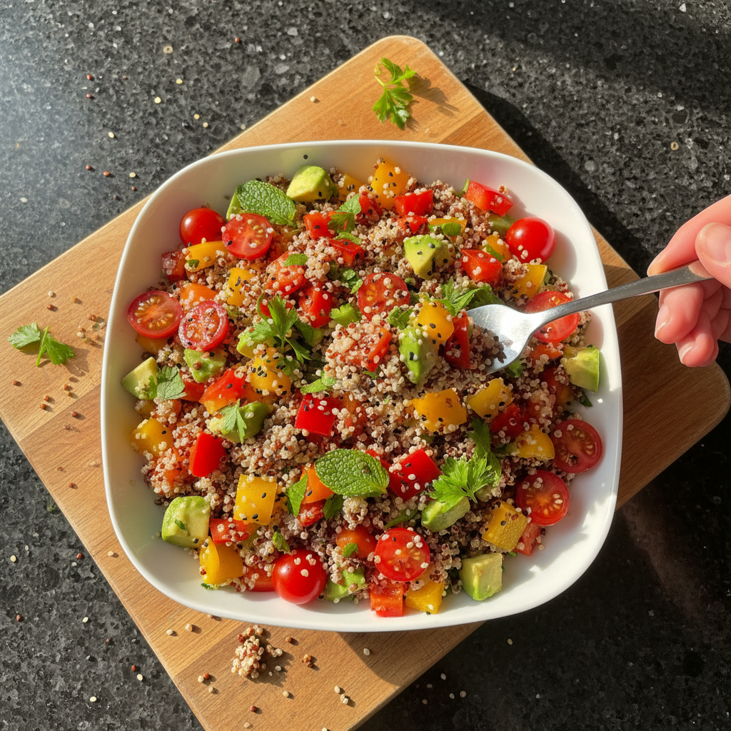 Nahrhafte Quinoa Salat Bowl