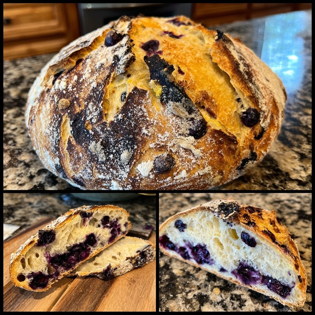 Handwerks Zitrone Blaubeeren Sauerteig Dutch Oven