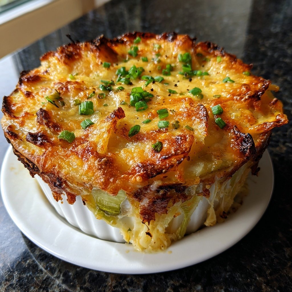 Kartoffelgratin mit Lauchzwiebeln