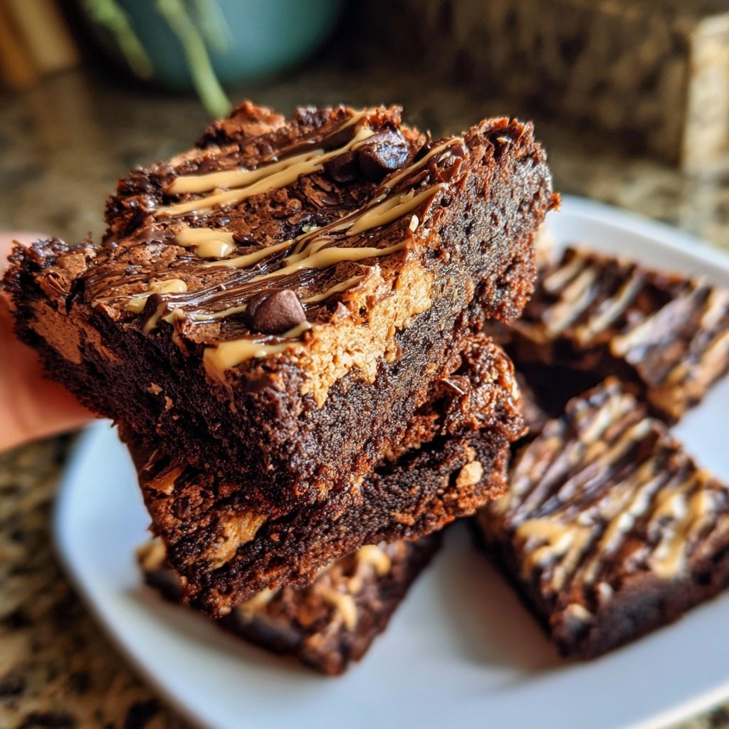 Tahini Swirl Schoko Brownies