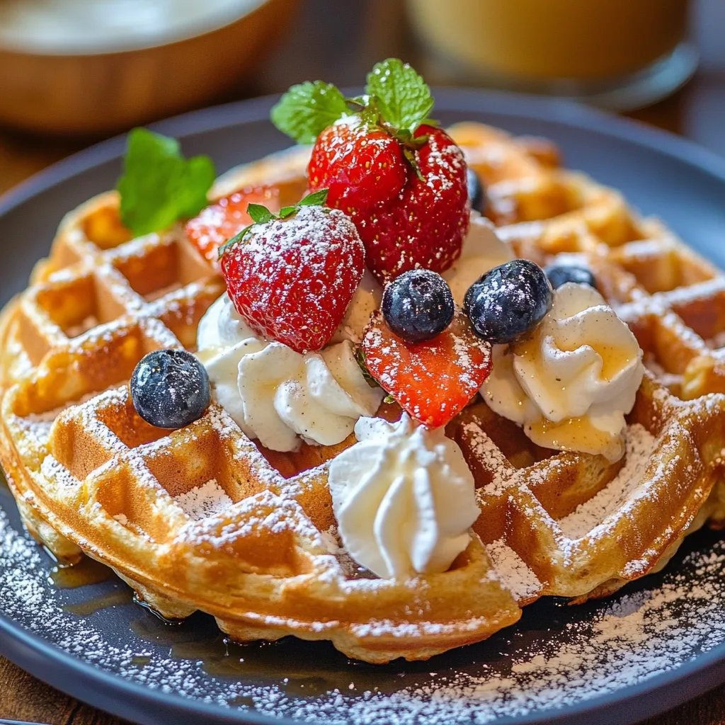 Waffeln mit Joghurt