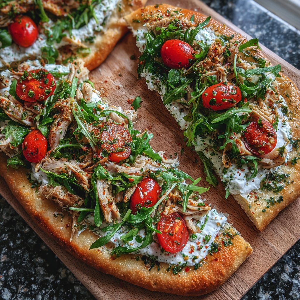 Frühjahrs-Kräuter-Puten-Fladenbrote