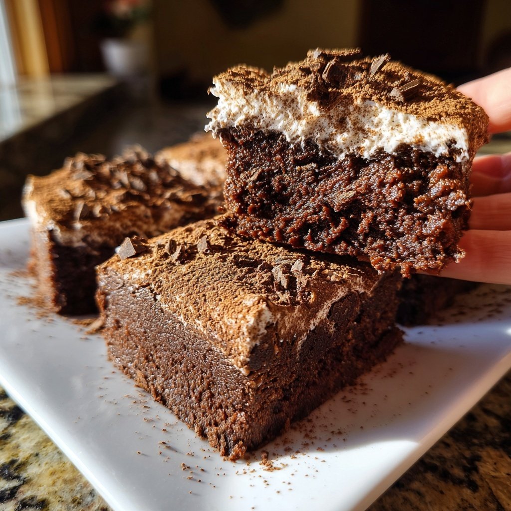 Spritzige Topfen Brownies
