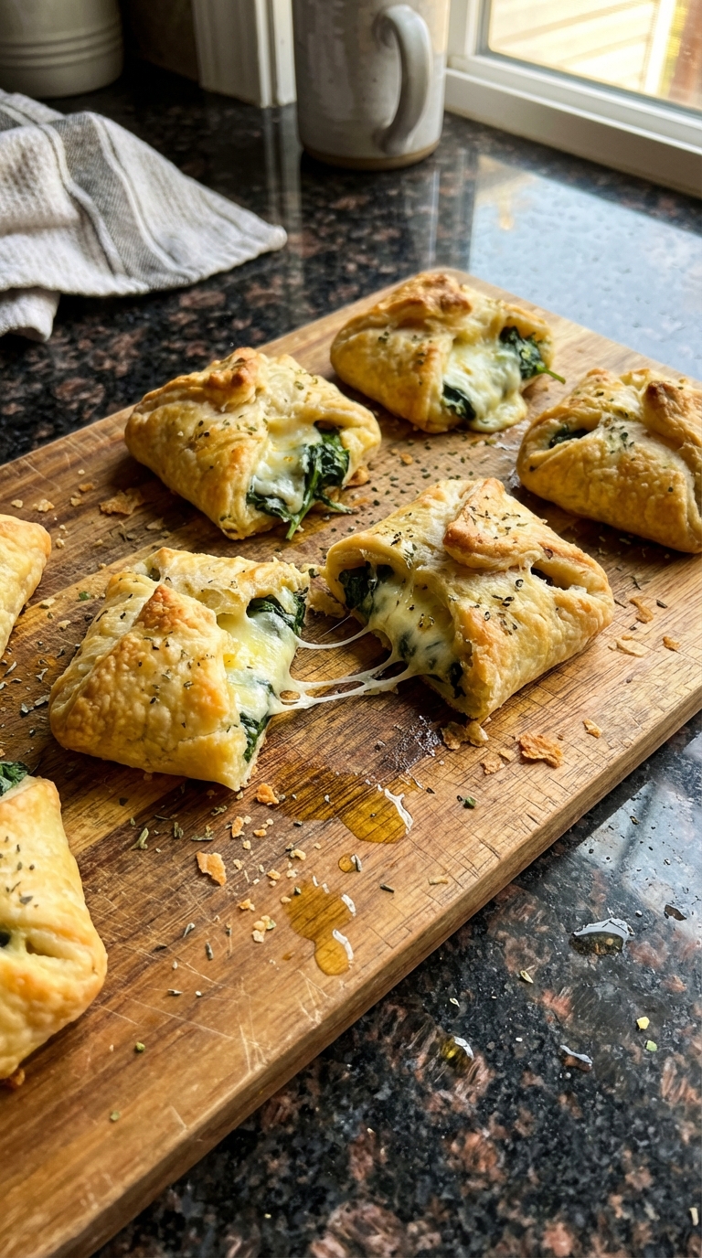 Hüttenkäse Spinat Gebäck​