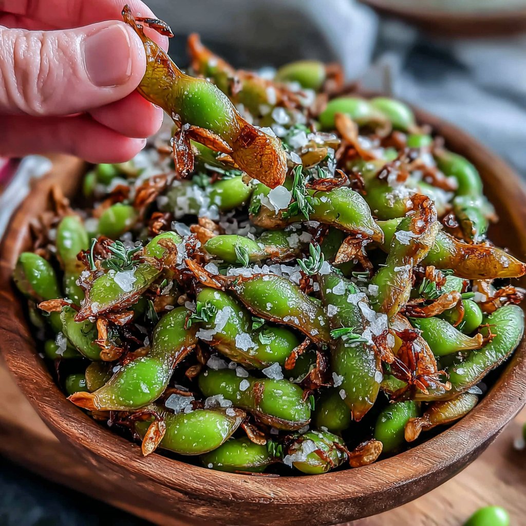 Geröstete Edamame Crunch Snack