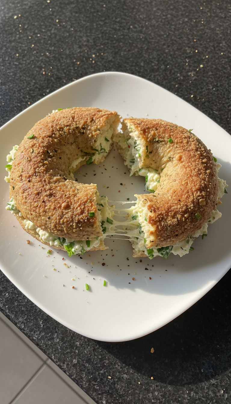 Würzige Hüttenkäse Bagels​