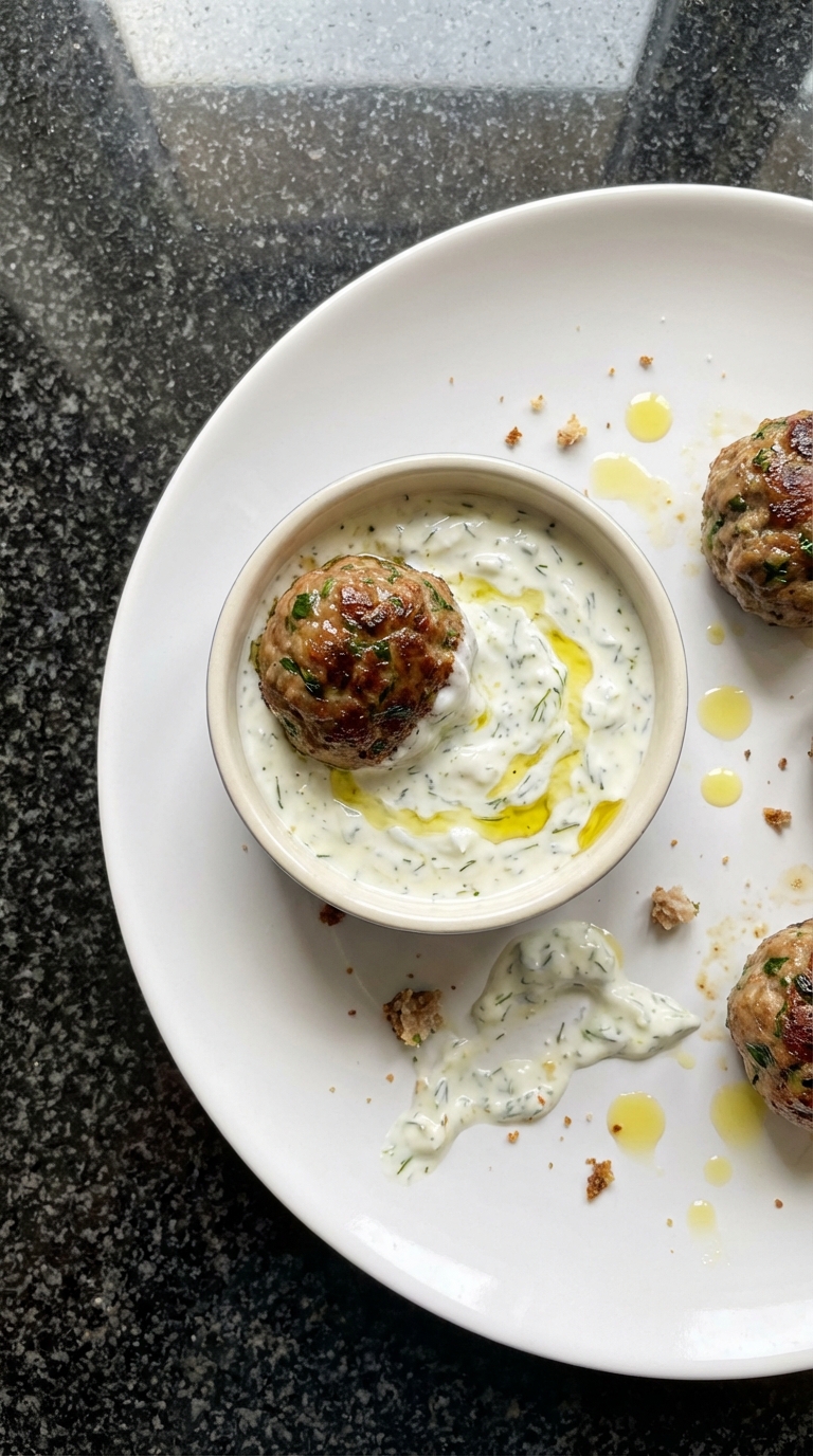 Griechische Fleischbällchen mit Tzatziki
