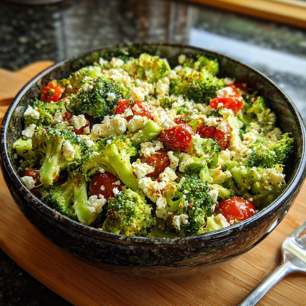 Herzhafter Brokkoli-Salat mit Feta