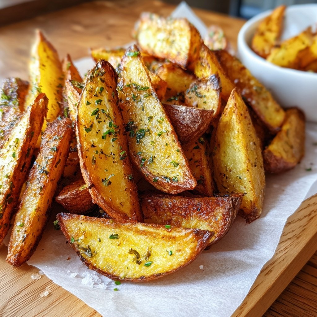 Süßkartoffel Spalten Pommes