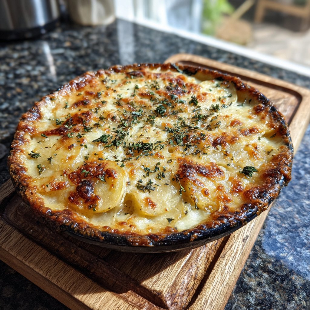 Irischer Cheddar Kartoffel Gratin