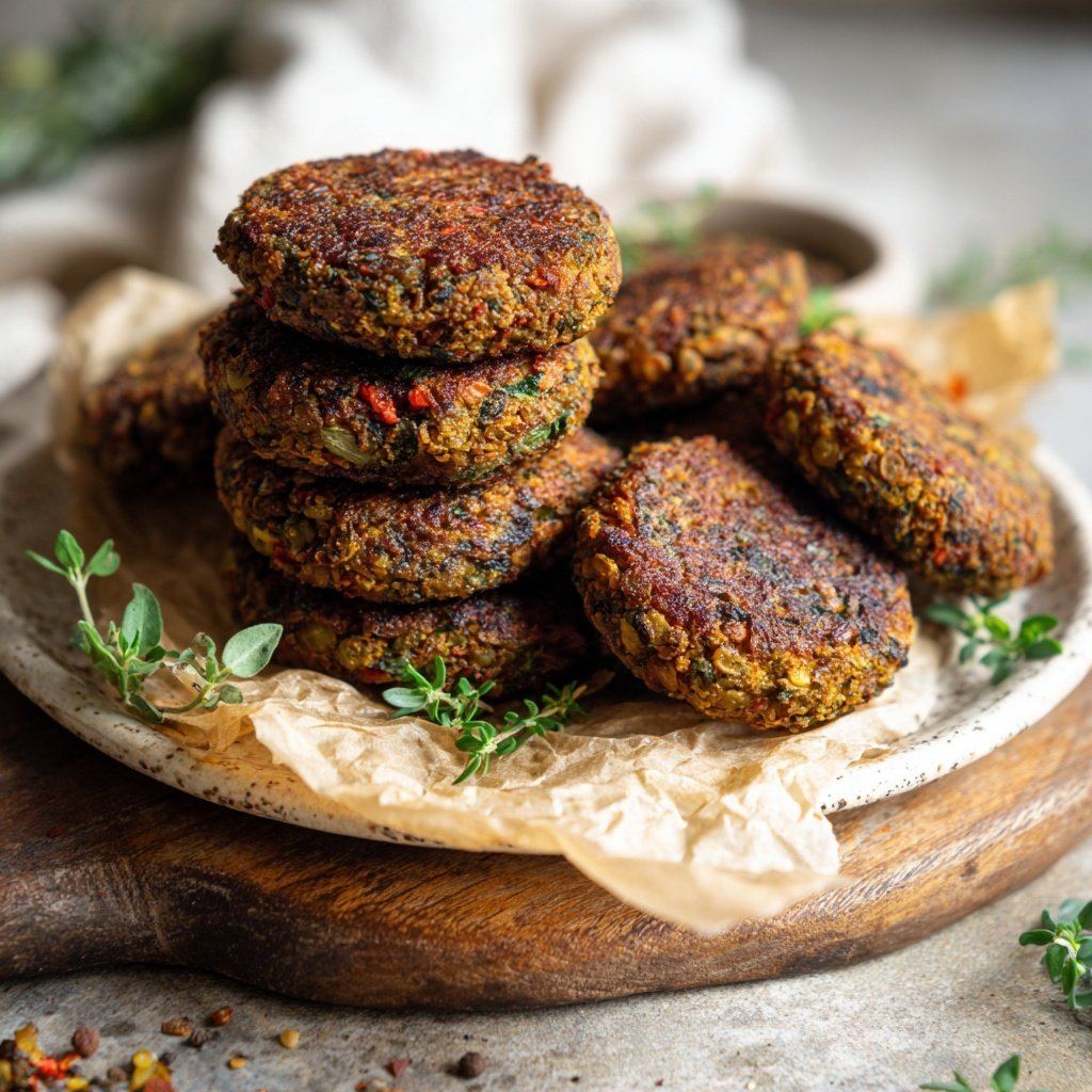 Mediterrane Linsen-Patties