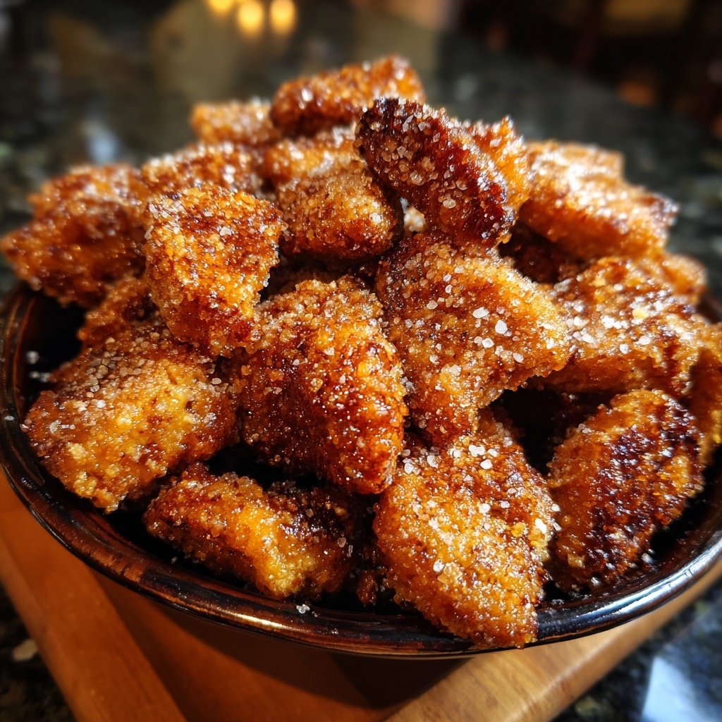 Gebrannte Mandeln mit braunem Zucker und Meersalz