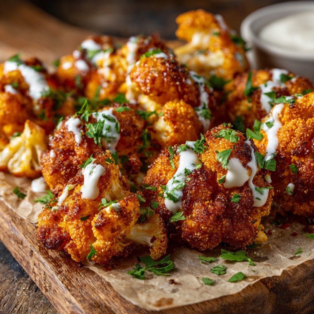 Buffalo Blumenkohl Häppchen Platte