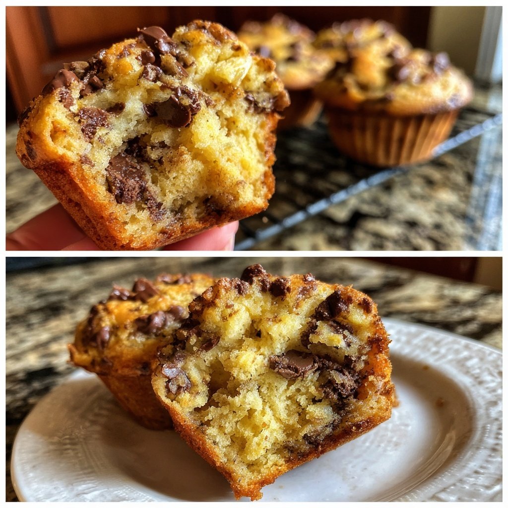 Bananen Schoko Muffins mit Chips