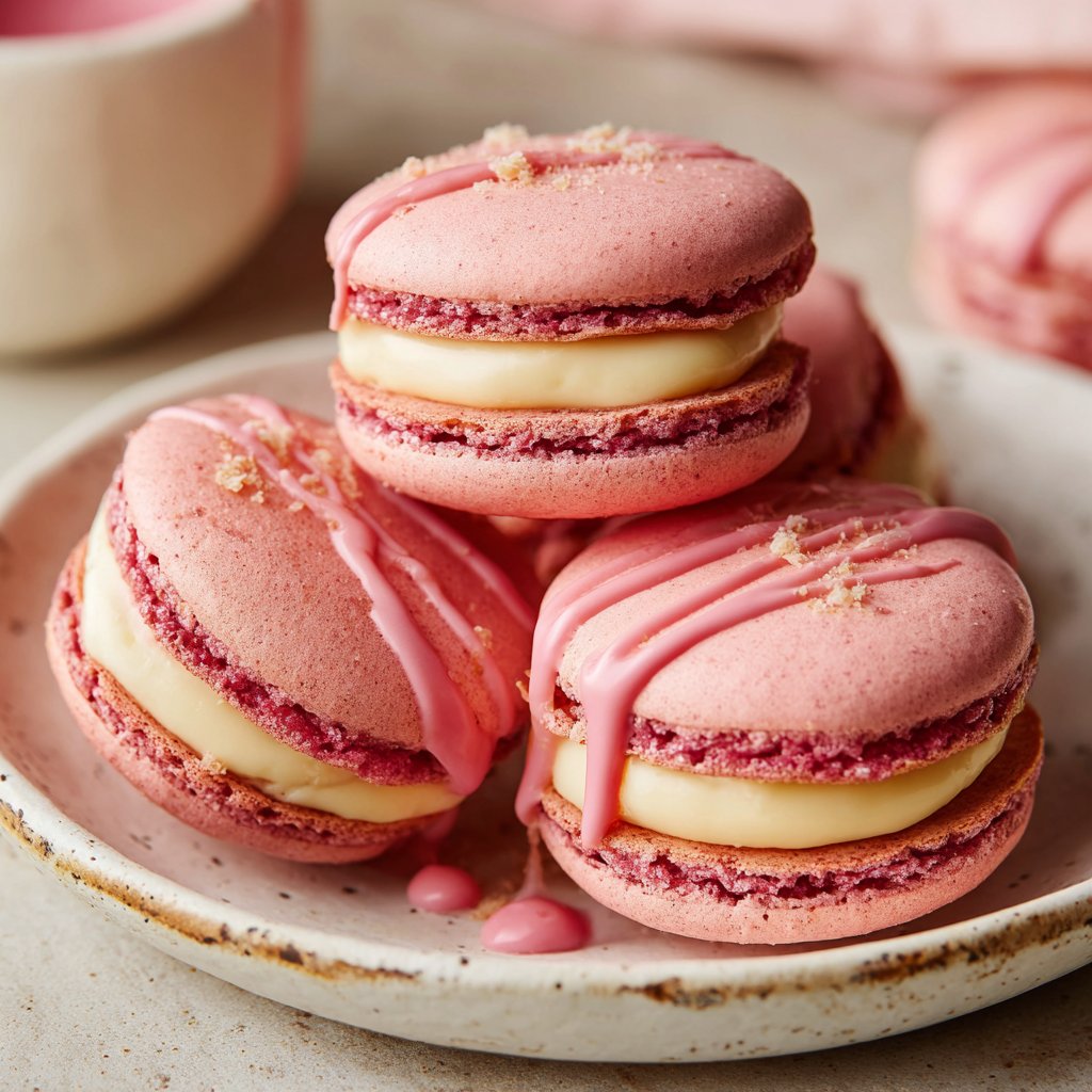 Gourmet Strawberry Macarons
