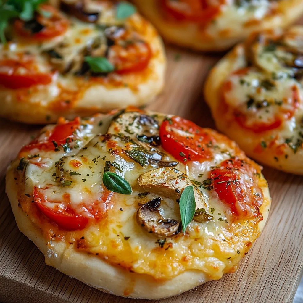 Einfache Pizzabrötchen vegetarisch