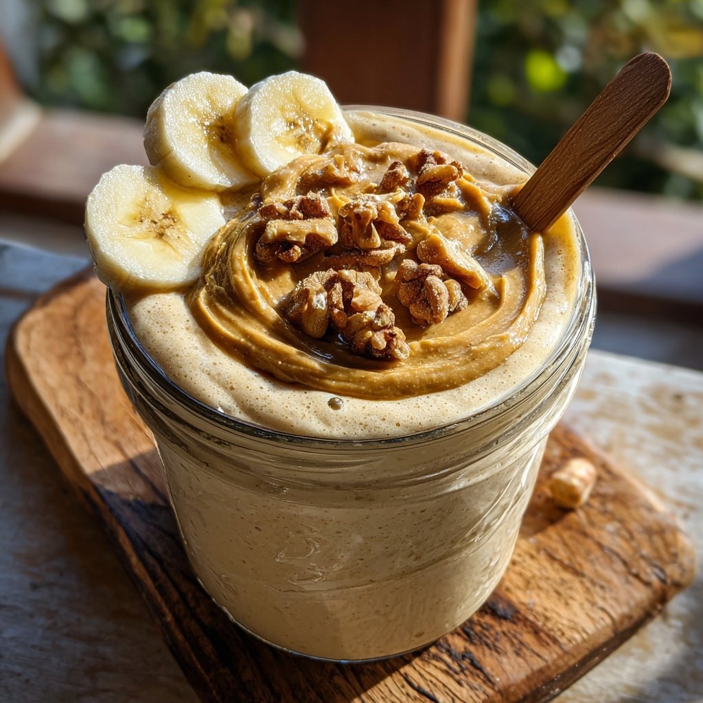 Bananen Erdnussbutter Smoothie