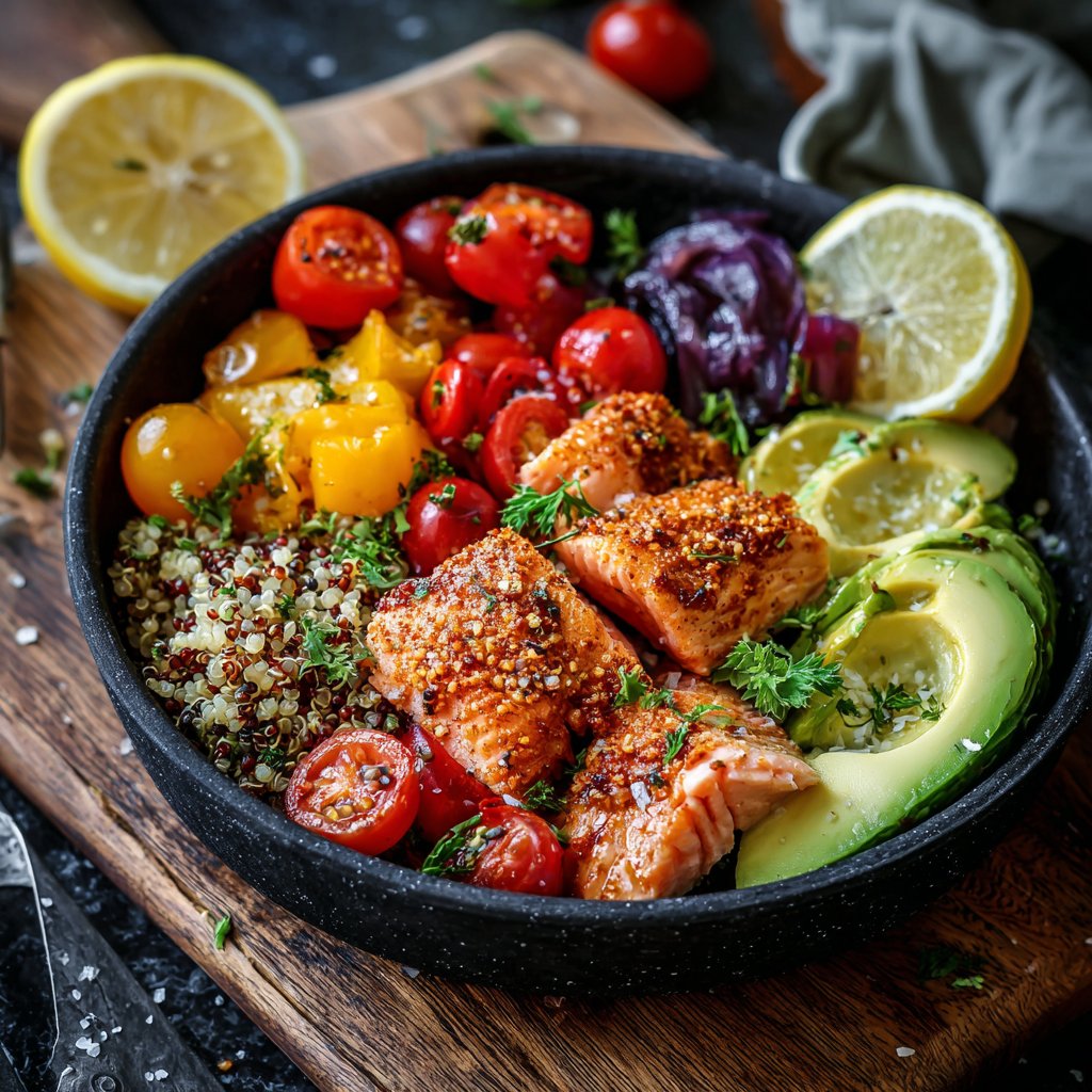 Quinoa Salmon Power Bowl