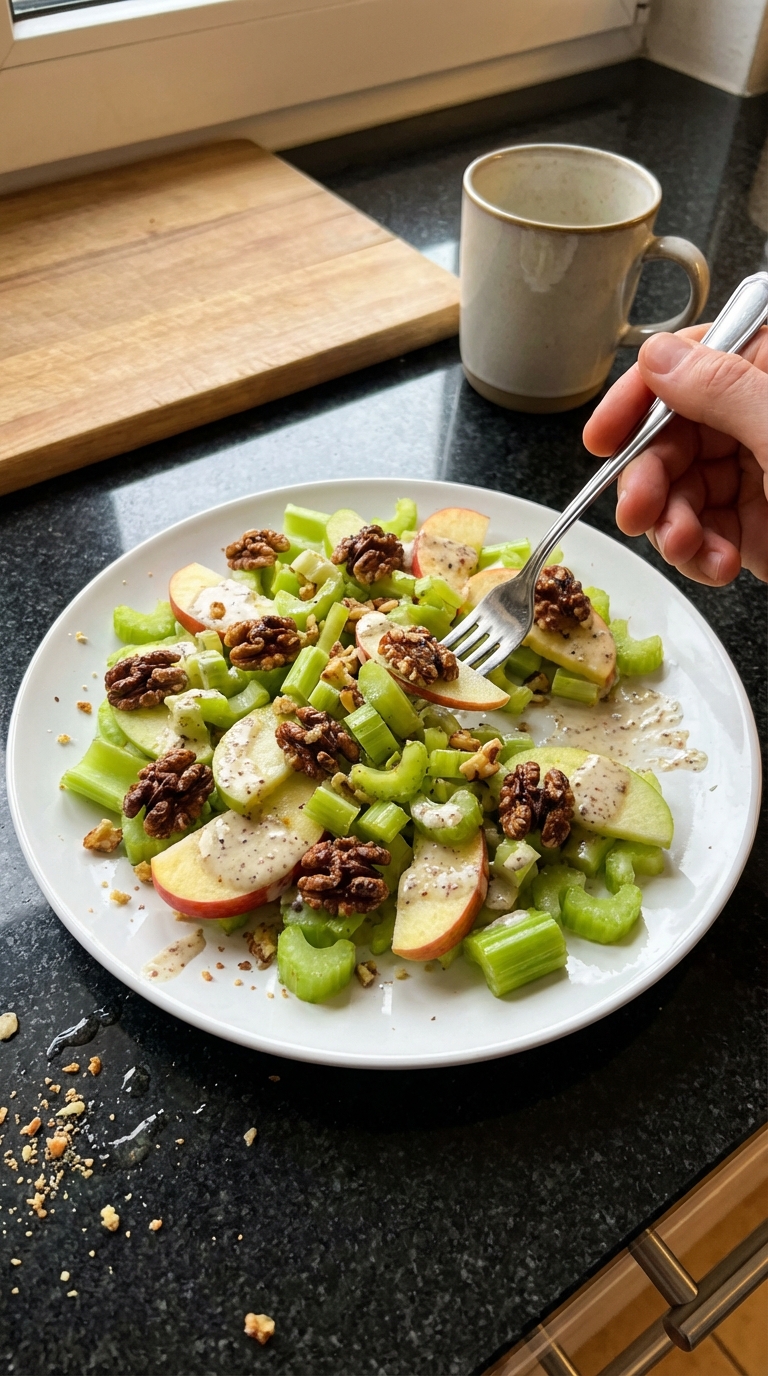 Knuspriger Sellerie Apfel Salat