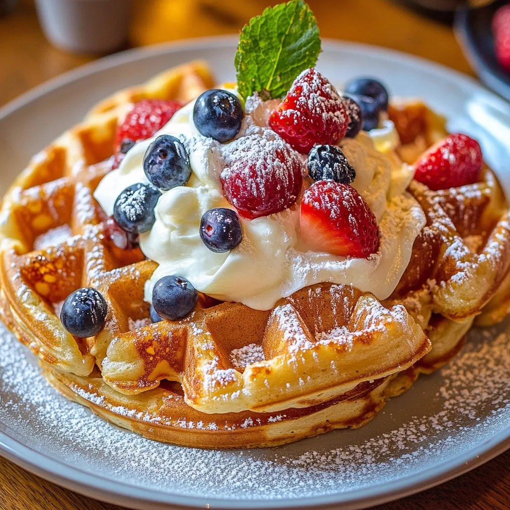 Waffeln mit Joghurt