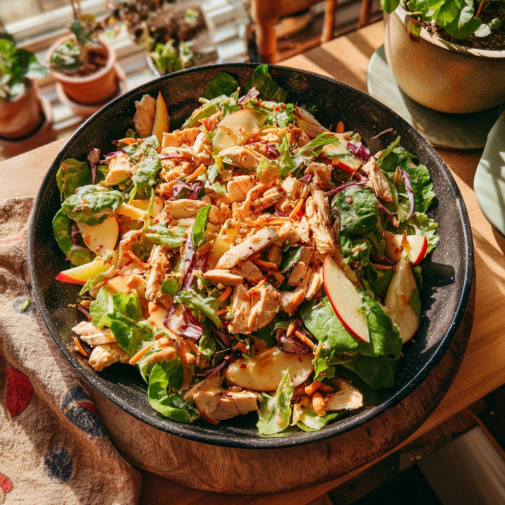 Apfel-Ingwer-Hühnchen-Salat