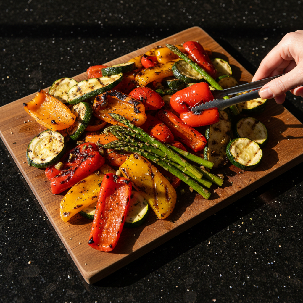 Valentinstags Grillgemüse Platte