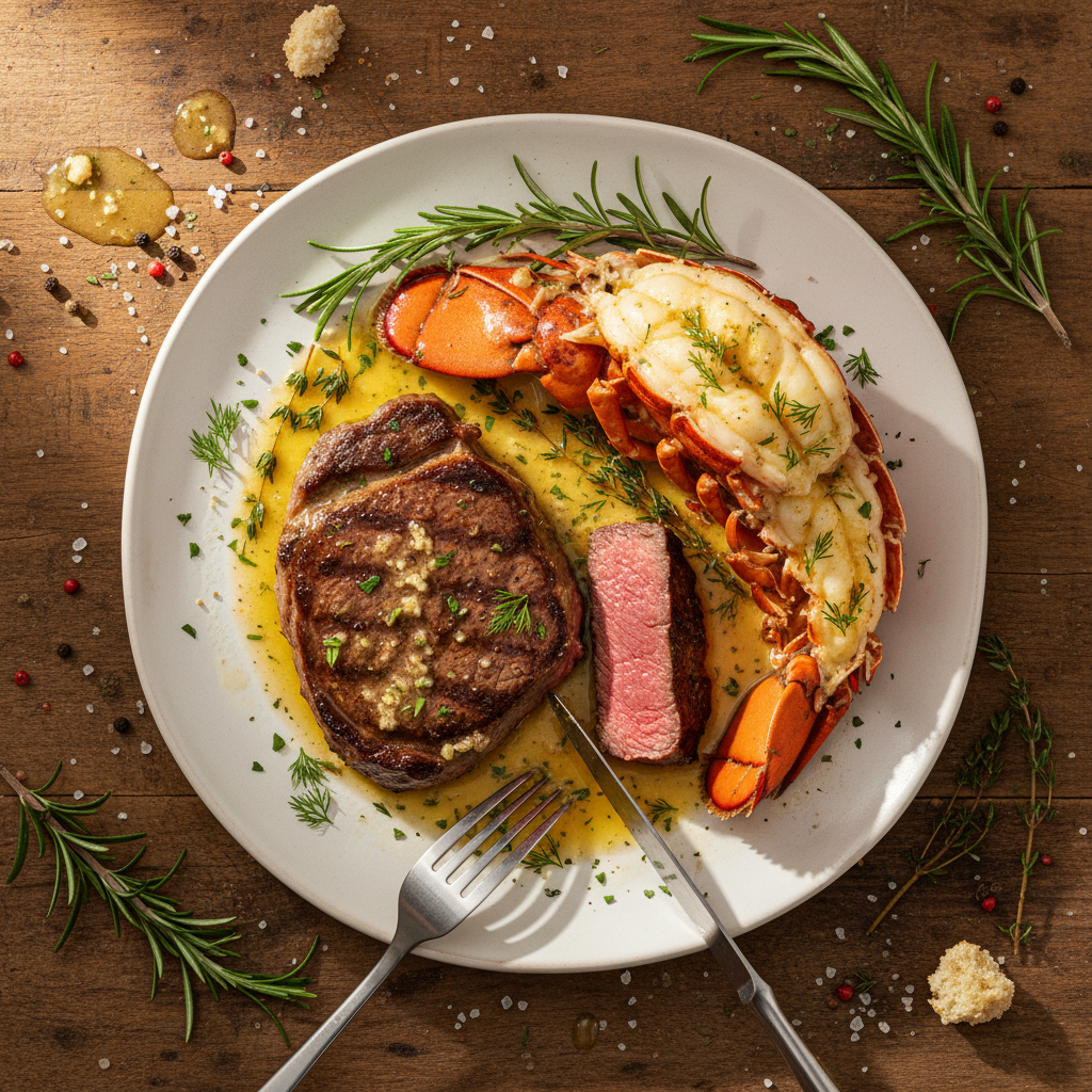 Romantische Surf and Turf Variation