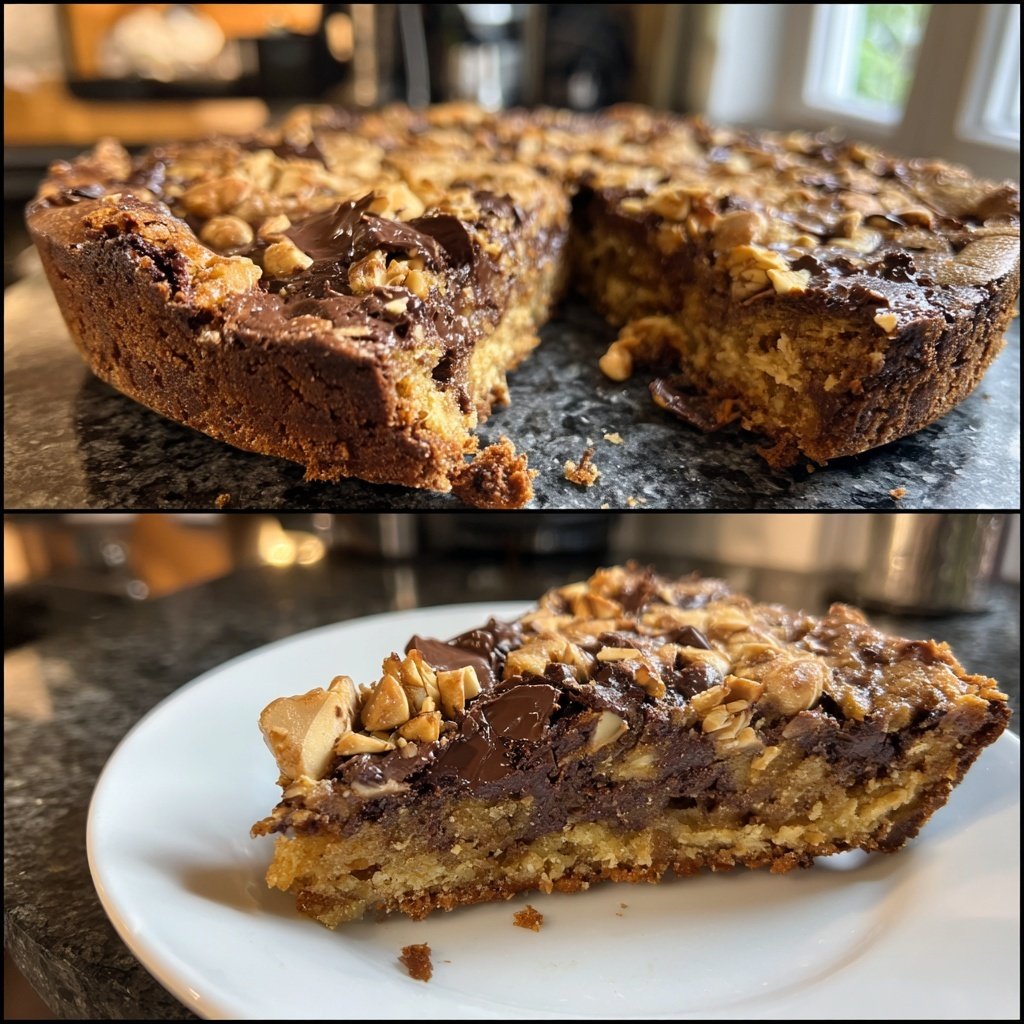 Dunkler Schokoladen Chip Kuchen Mandel