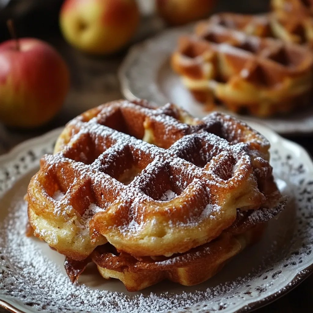 Zuckerfreie Lebkuchen Apfel Waffeln
