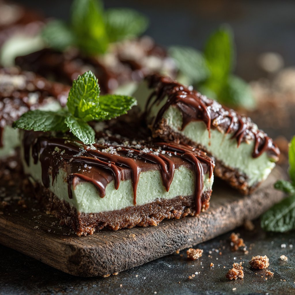 No-Bake Chocolate Mint Bars