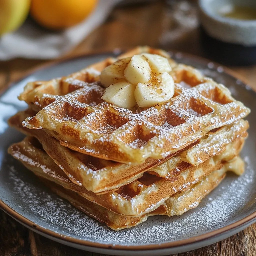 Haferlocken Apfelmus Waffeln