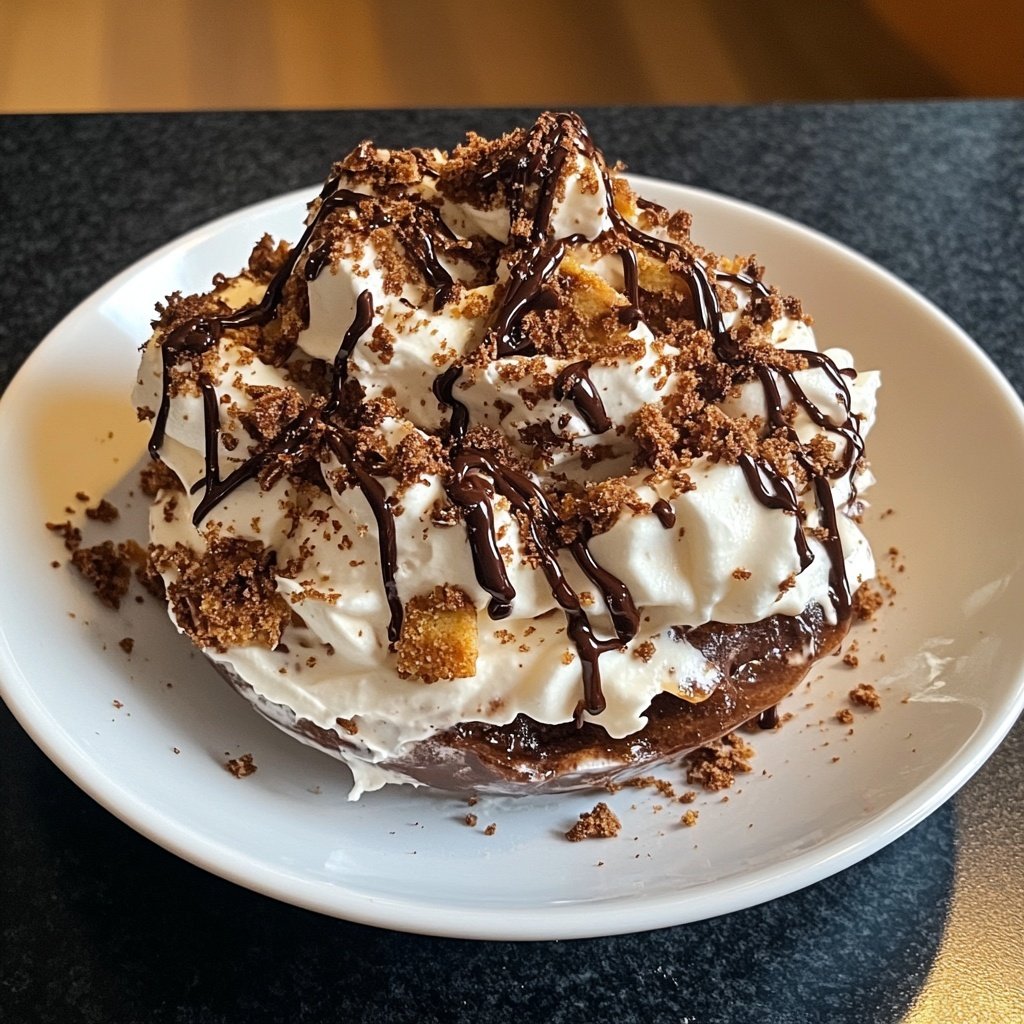 Lebkuchen-Parfait mit Schokoladensauce