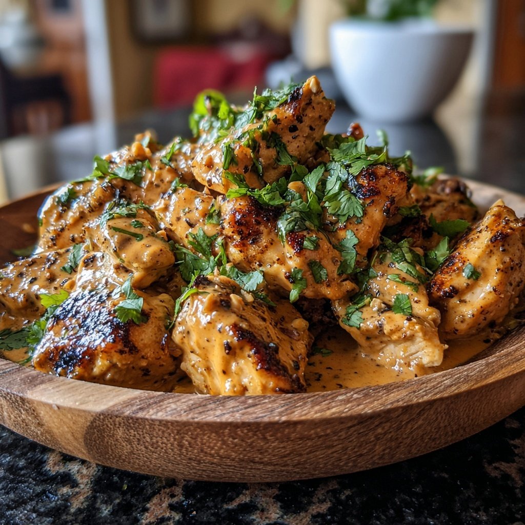 Würzige Erdnussbutter Hähnchen