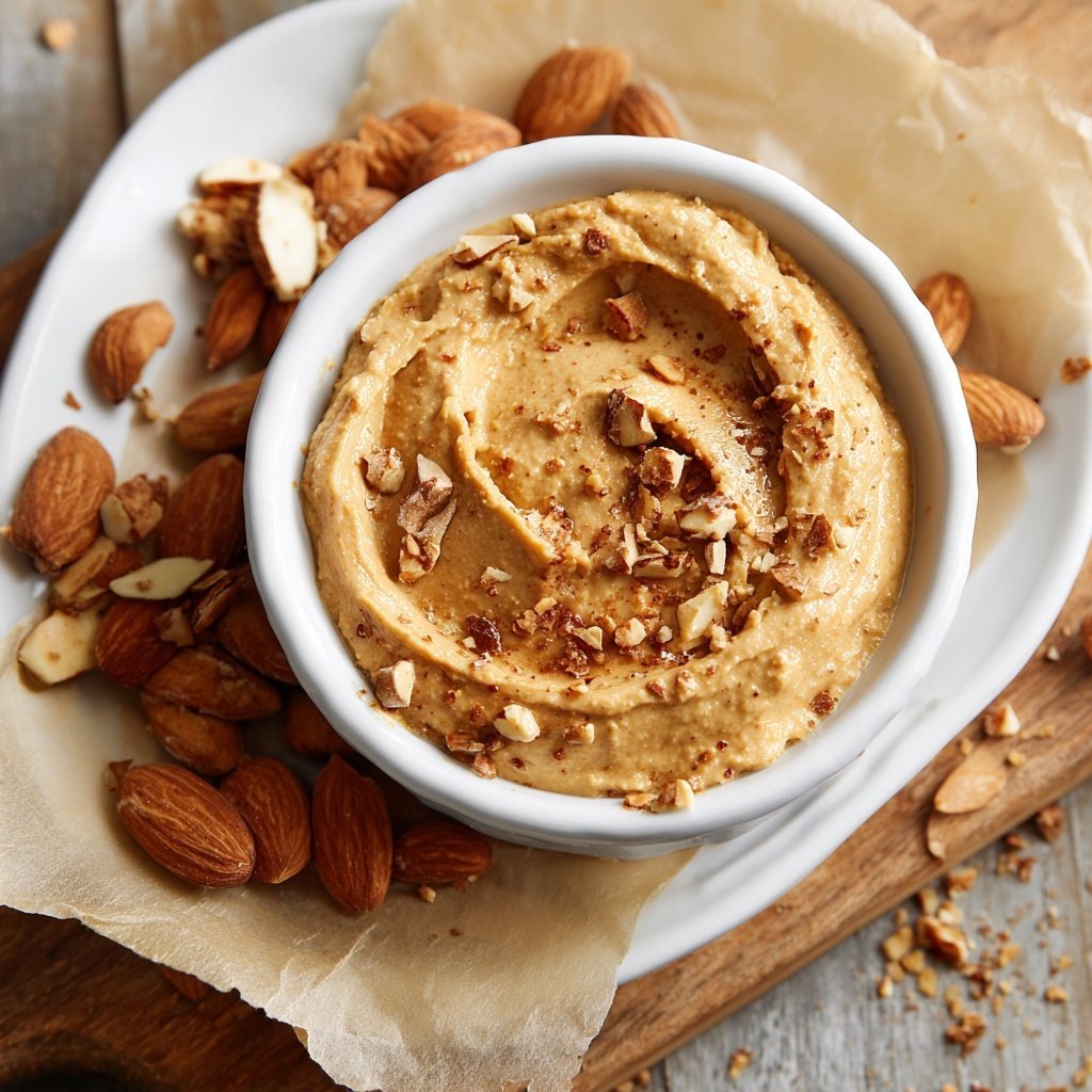 Hausgemachter Mandelbutter Dip