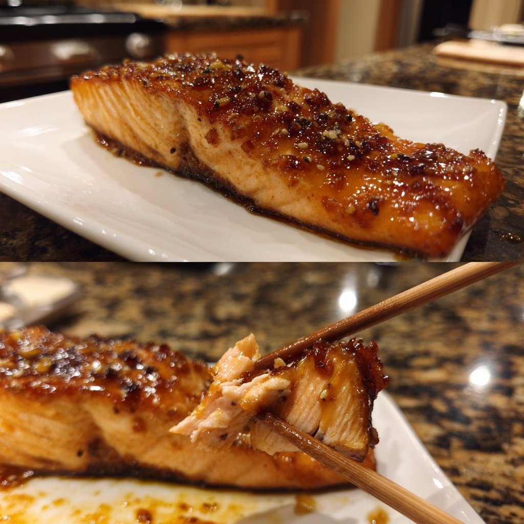 Yuzu Miso glasierter Lachs Filet