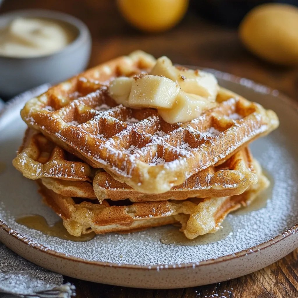 Haferlocken Apfelmus Waffeln