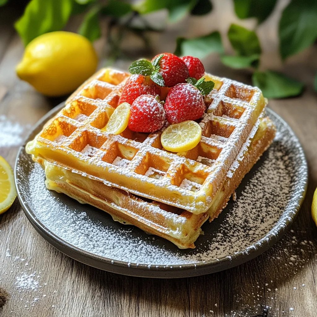 Zitronen-Quark-Waffeln